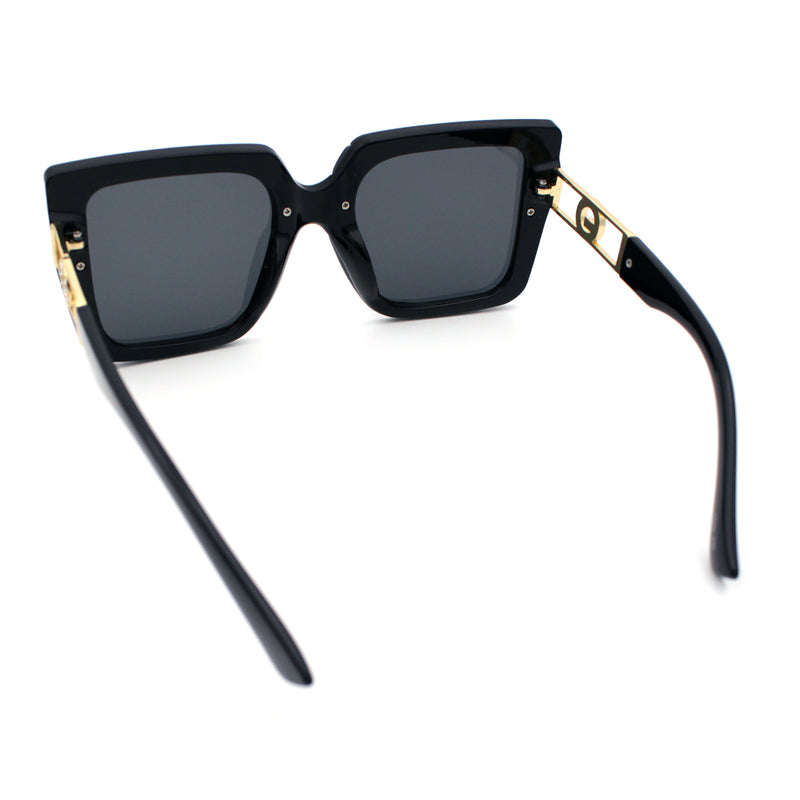 Womens Squared Half Rim Exposed Lens Plastic Butterfly Fashion Sunglasses