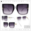 Womens Squared Half Rim Exposed Lens Plastic Butterfly Fashion Sunglasses