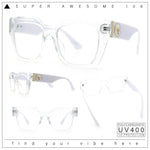 Womens Luxury Jaguar Head Jewel Thick Horn Cat Eye Clear Fashion Eyeglasses