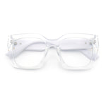 Womens Luxury Jaguar Head Jewel Thick Horn Cat Eye Clear Fashion Eyeglasses