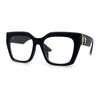 Womens Luxury Jaguar Head Jewel Thick Horn Cat Eye Clear Fashion Eyeglasses