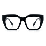 Womens Luxury Jaguar Head Jewel Thick Horn Cat Eye Clear Fashion Eyeglasses