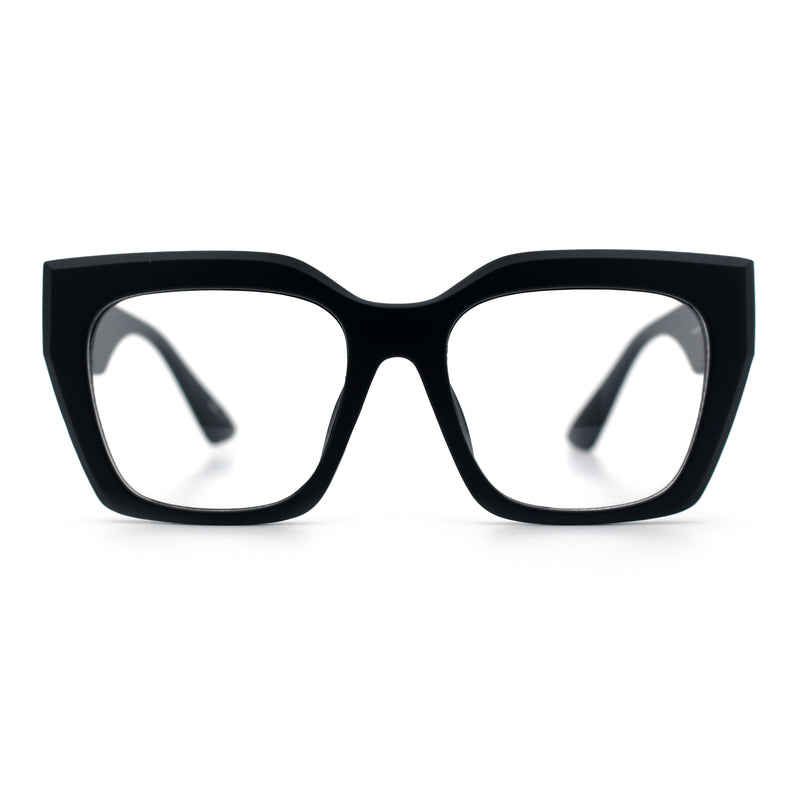Womens Luxury Jaguar Head Jewel Thick Horn Cat Eye Clear Fashion Eyeglasses