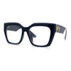 Womens Luxury Jaguar Head Jewel Thick Horn Cat Eye Clear Fashion Eyeglasses