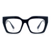 Womens Luxury Jaguar Head Jewel Thick Horn Cat Eye Clear Fashion Eyeglasses