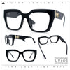 Womens Luxury Jaguar Head Jewel Thick Horn Cat Eye Clear Fashion Eyeglasses
