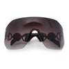 Womens Oversized Rectangle Rimless Shield Designer Jewel Hinge Diva Sunglasses