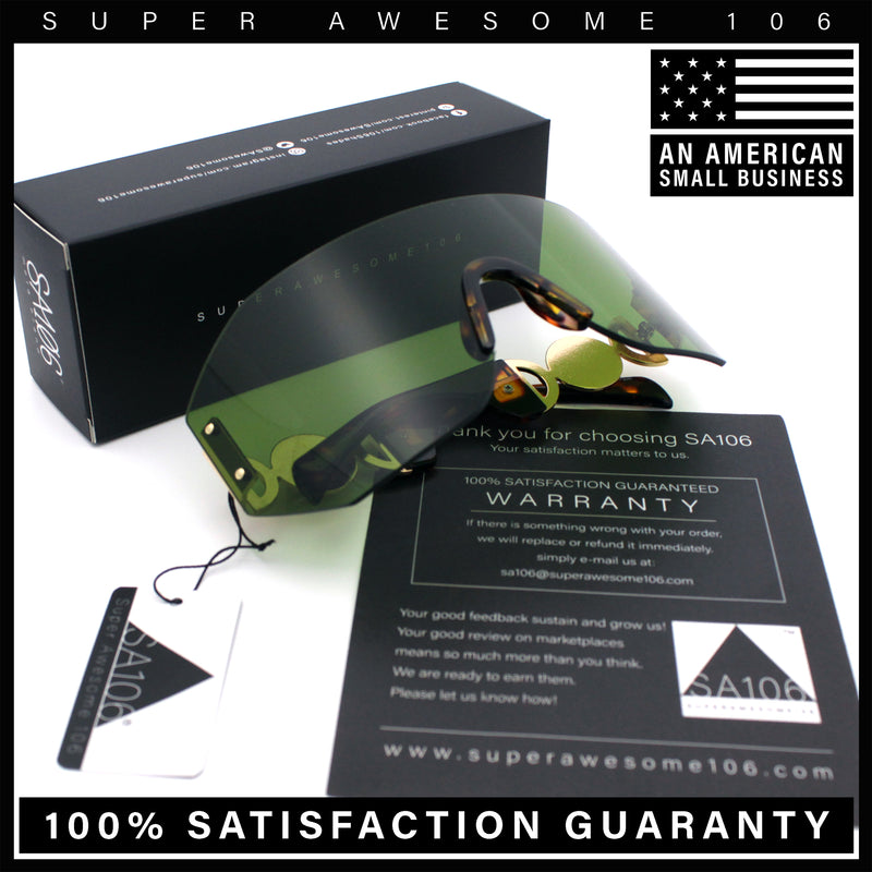 Womens Oversized Rectangle Rimless Shield Designer Jewel Hinge Diva Sunglasses