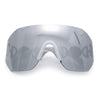 Womens Oversized Rectangle Rimless Shield Designer Jewel Hinge Diva Sunglasses