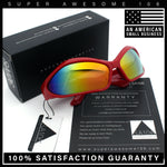 Womens Trendy Wrap Around Bug Eye Oval Sport Fashion Plastic Sunglasses