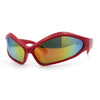 Womens Trendy Wrap Around Bug Eye Oval Sport Fashion Plastic Sunglasses