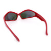 Womens Trendy Wrap Around Bug Eye Oval Sport Fashion Plastic Sunglasses