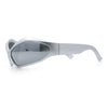 Womens Trendy Wrap Around Bug Eye Oval Sport Fashion Plastic Sunglasses