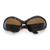 Womens Trendy Wrap Around Bug Eye Oval Sport Fashion Plastic Sunglasses