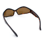 Womens Trendy Wrap Around Bug Eye Oval Sport Fashion Plastic Sunglasses