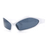 Womens Trendy Wrap Around Bug Eye Oval Sport Fashion Plastic Sunglasses
