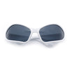 Womens Trendy Wrap Around Bug Eye Oval Sport Fashion Plastic Sunglasses