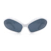 Womens Trendy Wrap Around Bug Eye Oval Sport Fashion Plastic Sunglasses