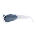 Womens Trendy Wrap Around Bug Eye Oval Sport Fashion Plastic Sunglasses