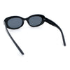 Womens Mod Fashion Round Oval Classy Beveled Frame Plastic Sunglasses