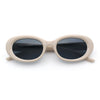 Womens Mod Fashion Round Oval Classy Beveled Frame Plastic Sunglasses