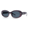 Womens Mod Fashion Round Oval Classy Beveled Frame Plastic Sunglasses