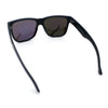 Mens Polarized Color Mirror Sport Horn Rim Plastic Rectangle Sunglasses