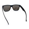 Mens Polarized Color Mirror Sport Horn Rim Plastic Rectangle Sunglasses