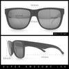 Mens Polarized Color Mirror Sport Horn Rim Plastic Rectangle Sunglasses