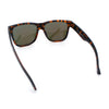 Mens Polarized Color Mirror Sport Horn Rim Plastic Rectangle Sunglasses