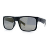 Mens Kush Polarized Mirrored Classic Sport Horn Rim Plastic Rectangle Sunglasses