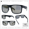 Mens Kush Polarized Mirrored Classic Sport Horn Rim Plastic Rectangle Sunglasses