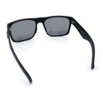 Mens Kush Polarized Mirrored Classic Sport Horn Rim Plastic Rectangle Sunglasses