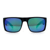 Mens Kush Polarized Mirrored Classic Sport Horn Rim Plastic Rectangle Sunglasses