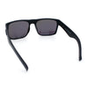 Mens Kush Polarized Mirrored Classic Sport Horn Rim Plastic Rectangle Sunglasses