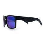 Mens Kush Polarized Mirrored Classic Sport Horn Rim Plastic Rectangle Sunglasses