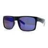 Mens Kush Polarized Mirrored Classic Sport Horn Rim Plastic Rectangle Sunglasses