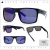 Mens Kush Polarized Mirrored Classic Sport Horn Rim Plastic Rectangle Sunglasses