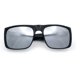 Mens Kush Polarized Mirrored Classic Sport Horn Rim Plastic Rectangle Sunglasses