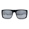 Mens Kush Polarized Mirrored Classic Sport Horn Rim Plastic Rectangle Sunglasses