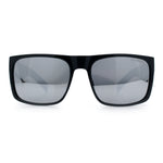 Mens Kush Polarized Mirrored Classic Sport Horn Rim Plastic Rectangle Sunglasses