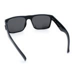 Mens Kush Polarized Mirrored Classic Sport Horn Rim Plastic Rectangle Sunglasses