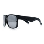 Mens Kush Polarized Mirrored Classic Sport Horn Rim Plastic Rectangle Sunglasses