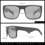 Mens Kush Polarized Mirrored Classic Sport Horn Rim Plastic Rectangle Sunglasses