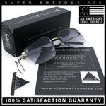 Womens Rimless Rectangle Rhinestone Heart Jewel Studded Lens Metal Sunglasses