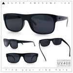 Mens Kush Narrow Rectangle Horn Rim All Black Street Gangster Sunglasses
