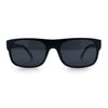 Mens Kush Narrow Rectangle Horn Rim All Black Street Gangster Sunglasses