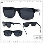 Mens Kush Narrow Rectangle Horn Rim All Black Street Gangster Sunglasses