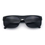Mens Kush Narrow Rectangle Horn Rim All Black Street Gangster Sunglasses