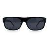 Mens Kush Narrow Rectangle Horn Rim All Black Street Gangster Sunglasses